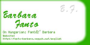 barbara fanto business card